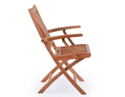 Mia Teak foldestol m/armlæn