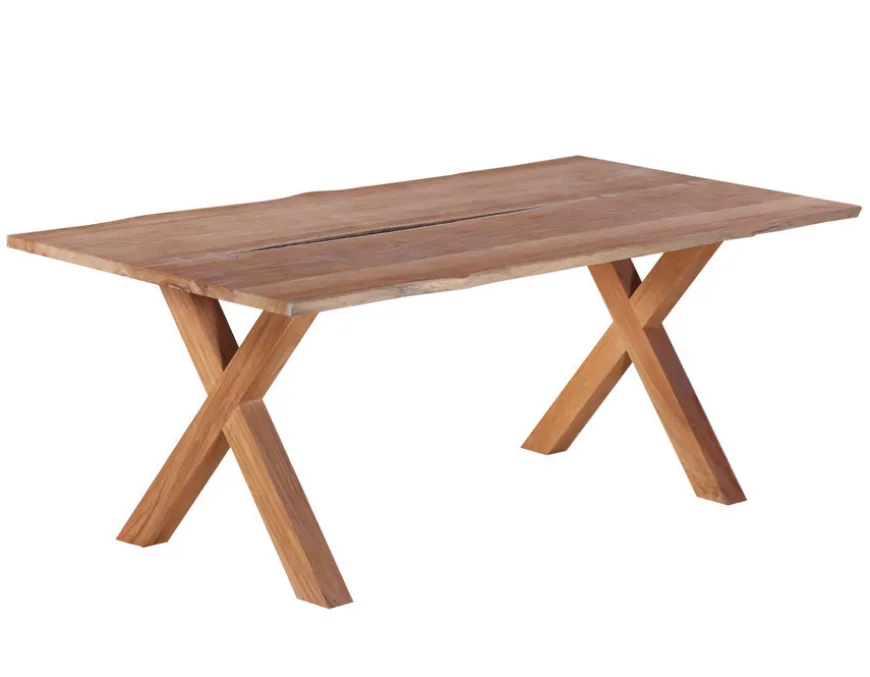 Mika Plankebord 100x240 cm - m/bordben i teak - Kryds