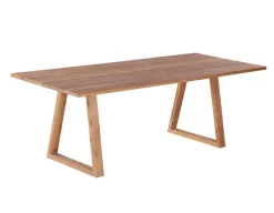 Milo Plankebord 100x240 cm - m/bordben i teak - Trapez