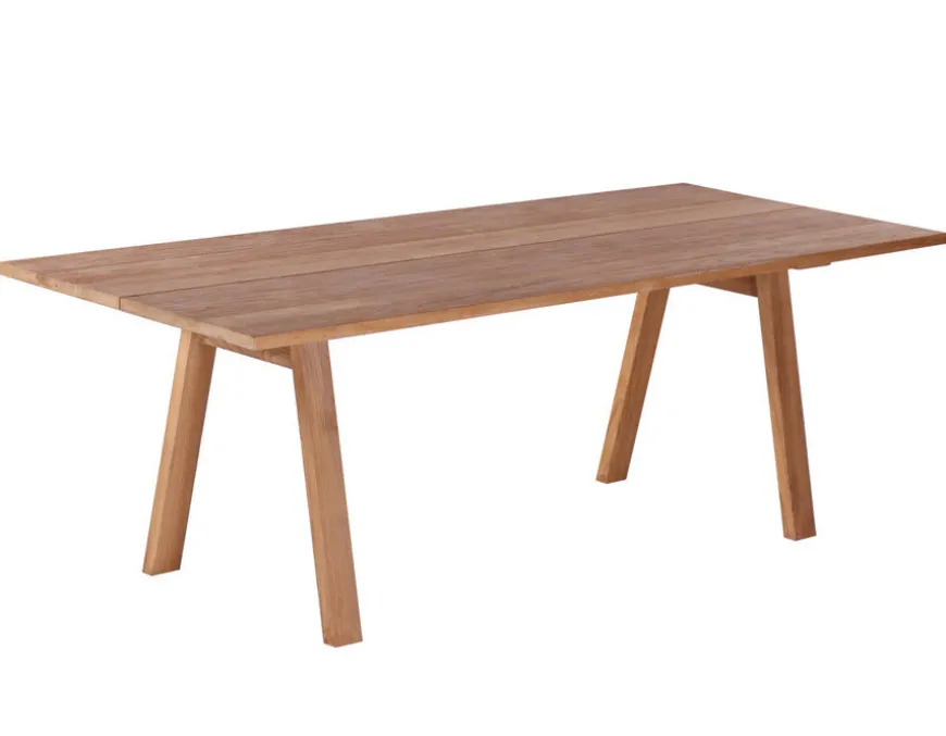 Milo Plankebord 90x200 cm - m/bordben i teak - Skrå