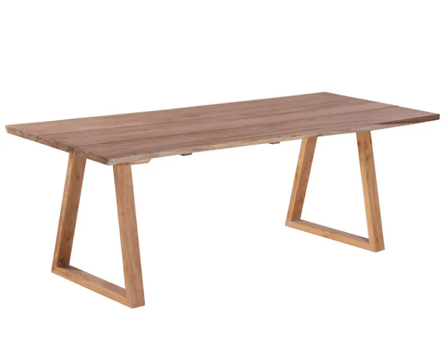 Mona Plankebord 100x240 cm - m/bordben i teak - Trapez