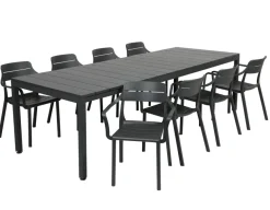Nardi Rio Cassia Havemøbelsæt 210-280cm - Antracit