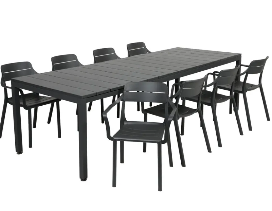 Nardi Rio Cassia Havemøbelsæt 210-280cm - Antracit