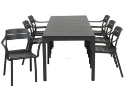 Nardi Rio Cassia Havemøbelsæt 140-210cm - Antracit