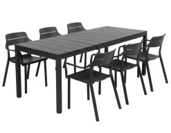 Nardi Rio Cassia Havemøbelsæt 140-210cm - Antracit