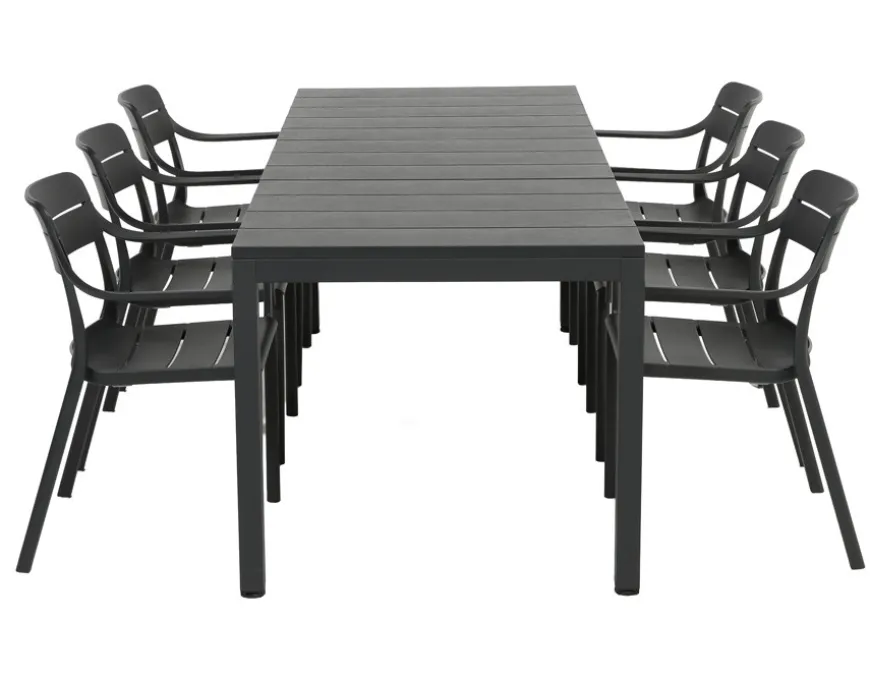 Nardi Rio Cassia Havemøbelsæt 140-210cm - Antracit