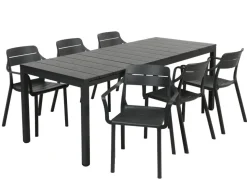 Nardi Rio Cassia Havemøbelsæt 140-210cm - Antracit