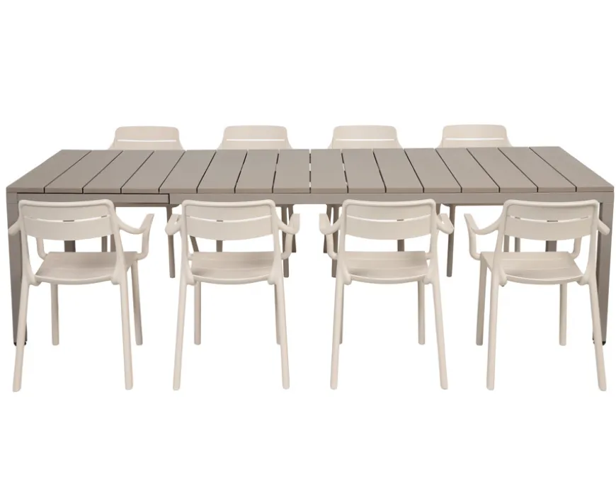 Nardi Rio Cassia Havemøbelsæt 210-280cm - Latte/Sand
