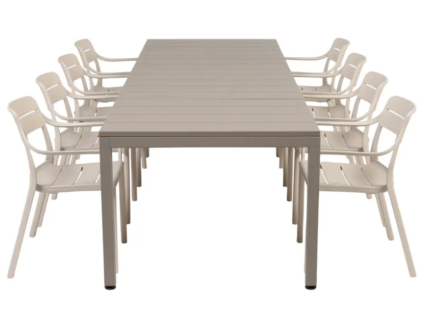 Nardi Rio Cassia Havemøbelsæt 210-280cm - Latte/Sand