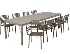 Nardi Rio Doga Havemøbelsæt 210-280cm - Latte/Tabacco