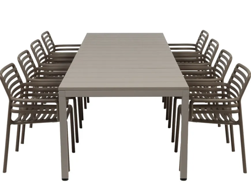 Nardi Rio Doga Havemøbelsæt 210-280cm - Latte/Tabacco