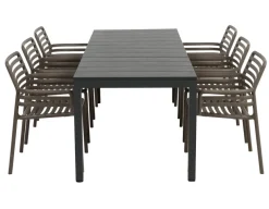 Nardi Rio Doga Havemøbelsæt 140-210cm - Antracit/Tabacco