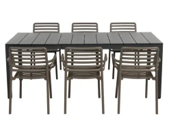 Nardi Rio Doga Havemøbelsæt 140-210cm - Antracit/Tabacco