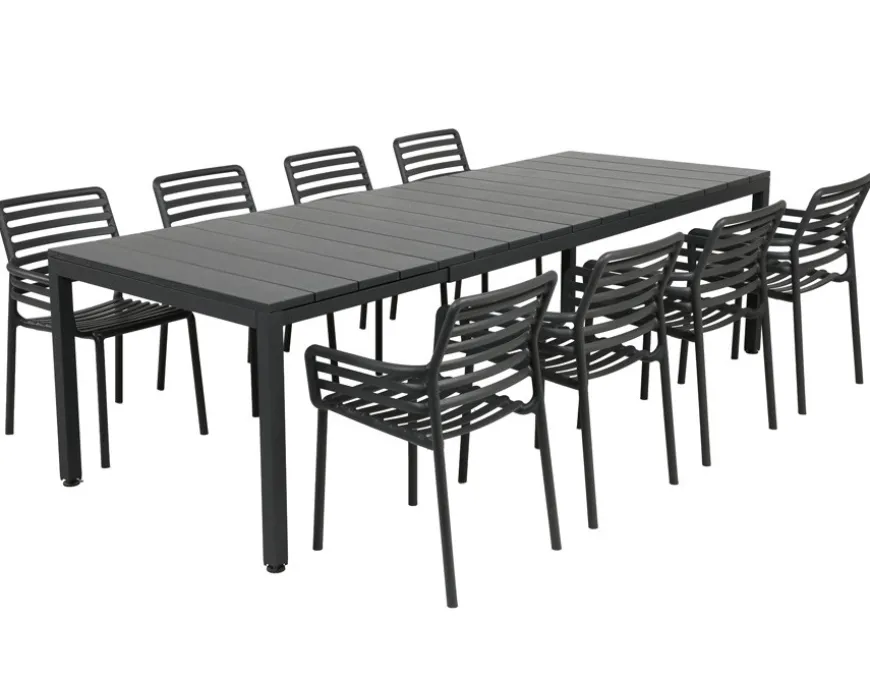 Nardi Rio Doga Havemøbelsæt 210-280cm - Antracit