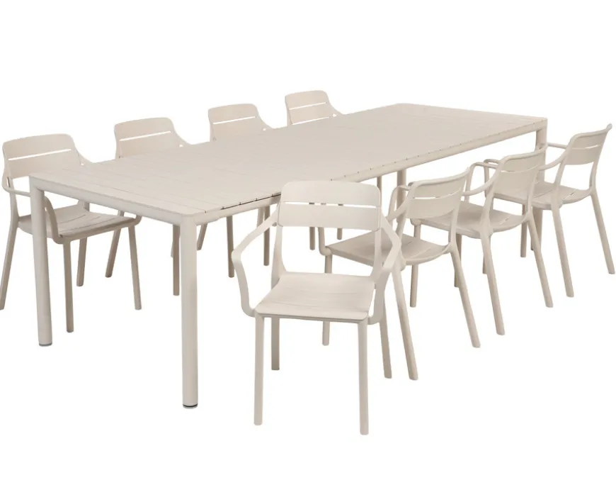 Nardi Tevere Cassia Havemøbelsæt 210-275cm - Sand