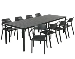 Nardi Tevere Cassia Havemøbelsæt 210-275cm - Antracit