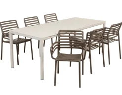 Nardi Tevere Doga Havemøbelsæt 147-211cm - Sand/Tabacco