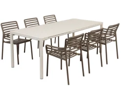 Nardi Tevere Doga Havemøbelsæt 147-211cm - Sand/Tabacco