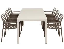 Nardi Tevere Doga Havemøbelsæt 147-211cm - Sand/Tabacco