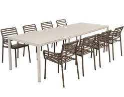 Nardi Tevere Doga Havemøbelsæt 210-275cm - Sand/Tabacco