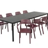 Nardi Tevere/Cassia Havemøbelsæt 210-275cm - Antracit/Borgogna