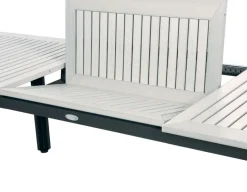 Nydala Andrea Havemøbelsæt m/6 stole - 90x200/280 - Grå/Sort