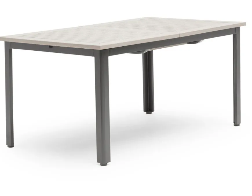 Nydala Geneve Havemøbelsæt m/4 stole - 90x150/200 - Lys Grå/Sort