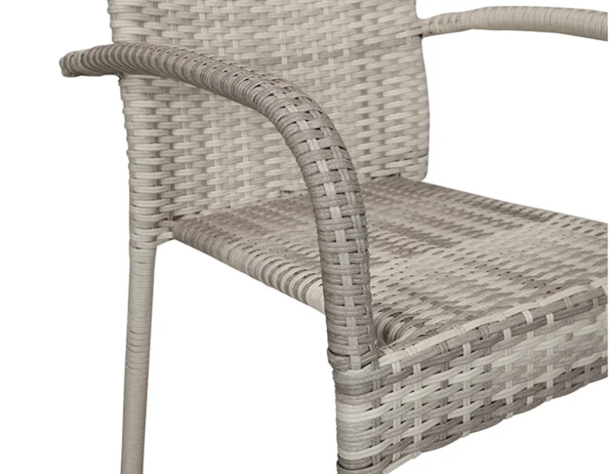 Nydala Geneve Havemøbelsæt m/4 stole - 90x150/200 - Grå