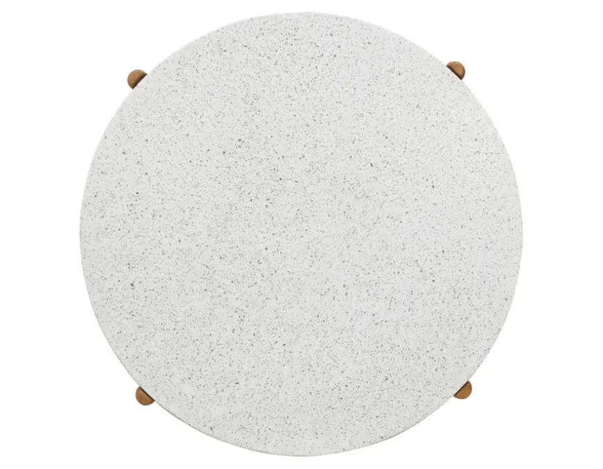 Olivia Sidebord - Ø37|46H cm - Akacie/terrazzo
