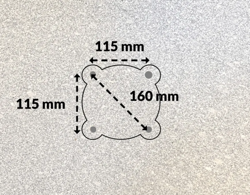 Parasolfod til Hængeparasol 90 kg - Granit m/hjul