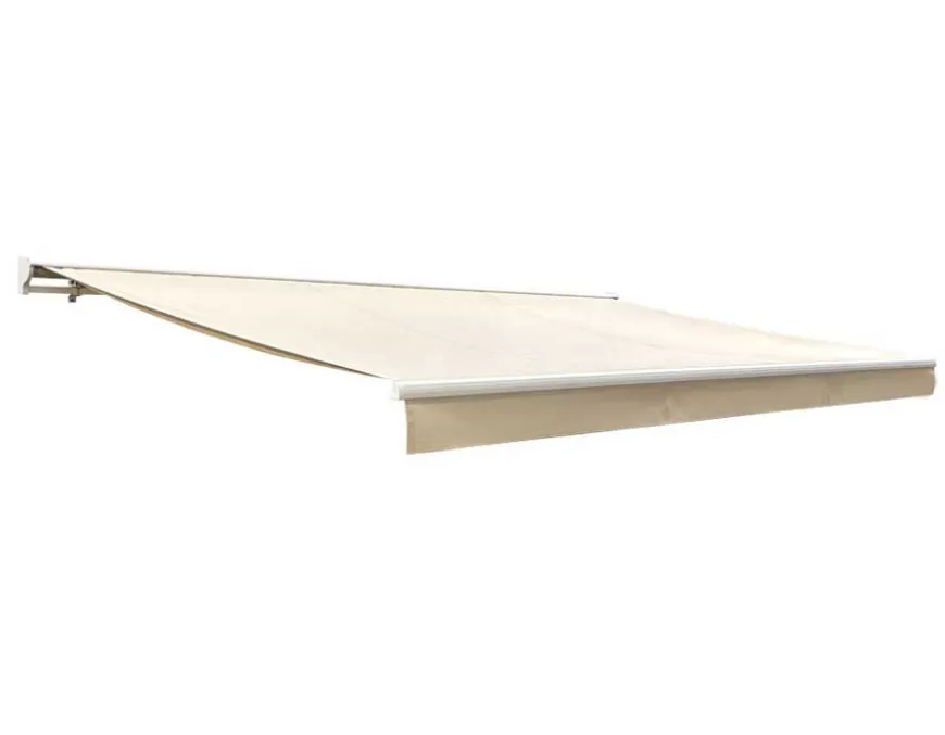 Pil Markise - Semikassette m/Motor - 4,8 x 3 m - Hvid/Beige