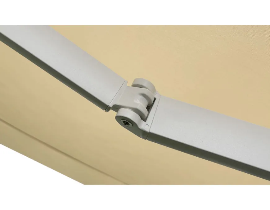 Pil Markise - Semikassette m/Motor - 4,8 x 3 m - Hvid/Beige