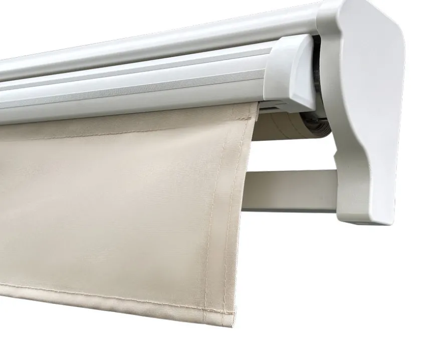Pil Markise - Semikassette m/Motor - 3,5 x 3 m - Hvid/Beige