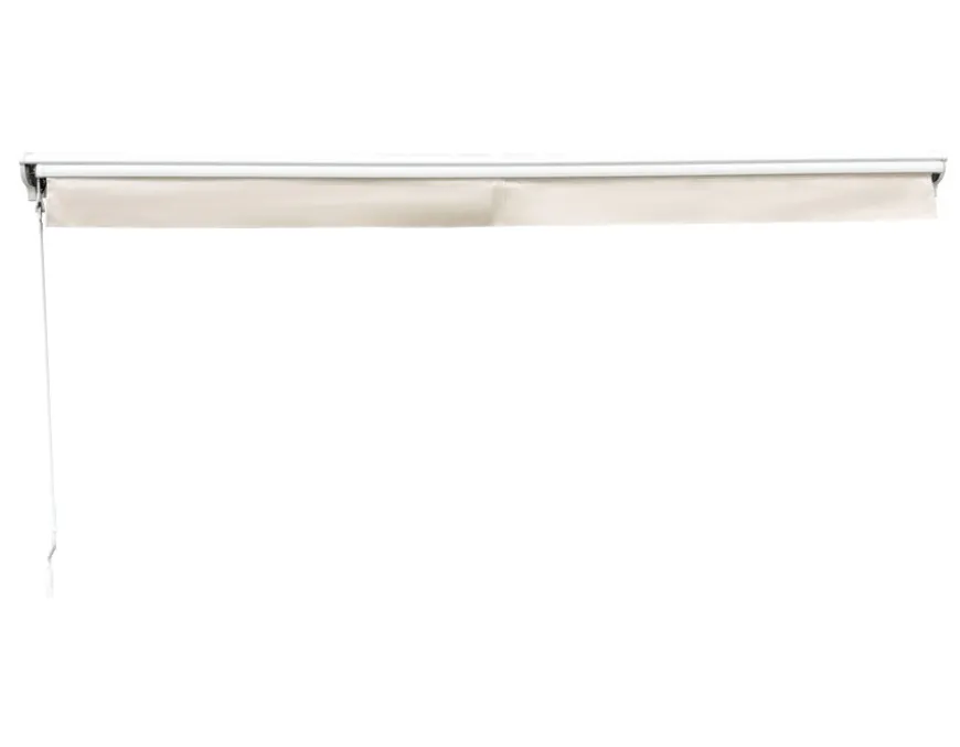 Pil Markise - Semikassette m/Motor - 3,5 x 3 m - Hvid/Beige