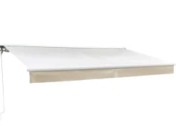 Pil Markise - Semikassette m/Motor - 3,5 x 3 m - Hvid/Beige