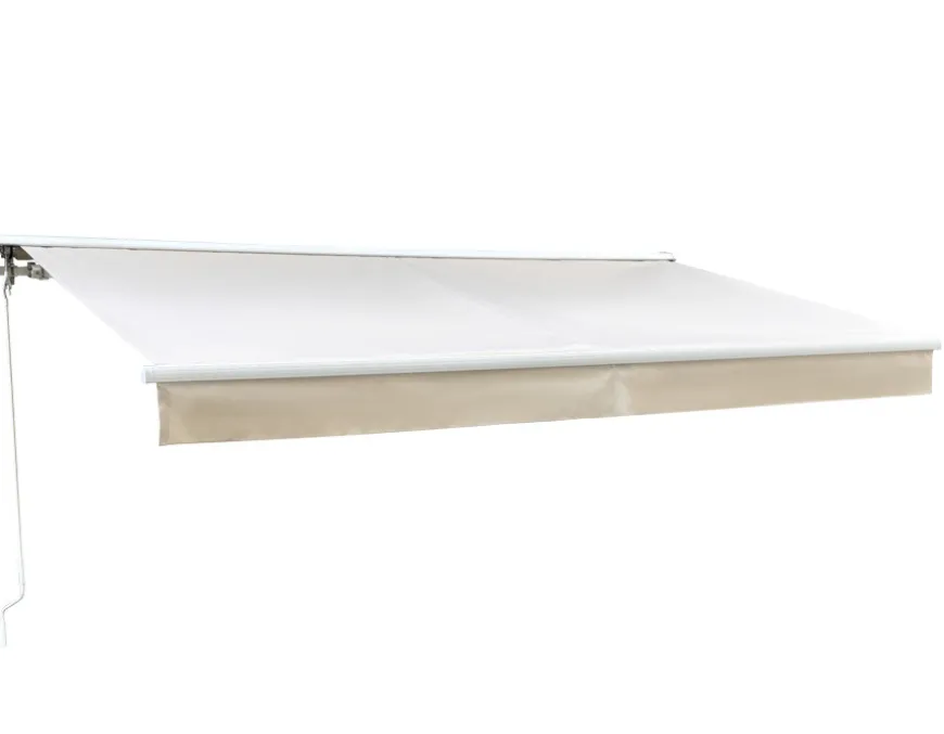 Pil Markise - Semikassette m/Motor - 3,5 x 3 m - Hvid/Beige