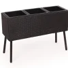 Plantekasse m/3 rum - Sort