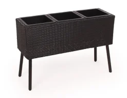 Plantekasse m/3 rum - Sort