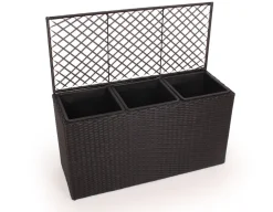 Plantekasse m/3 rum og espalier - Sort