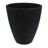 Plastkrukke m/riller - Ø:39|H:42 cm - Antracit
