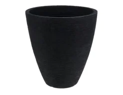 Plastkrukke m/riller - Ø:39|H:42 cm - Antracit