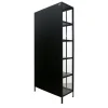 Præstø Vitrineskab i Metal - 92x40x201,5 cm - Sort