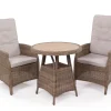 Rio Dusty Cafesæt m/2 pos stole - Ø 70 cm - m/vandafv. hynder
