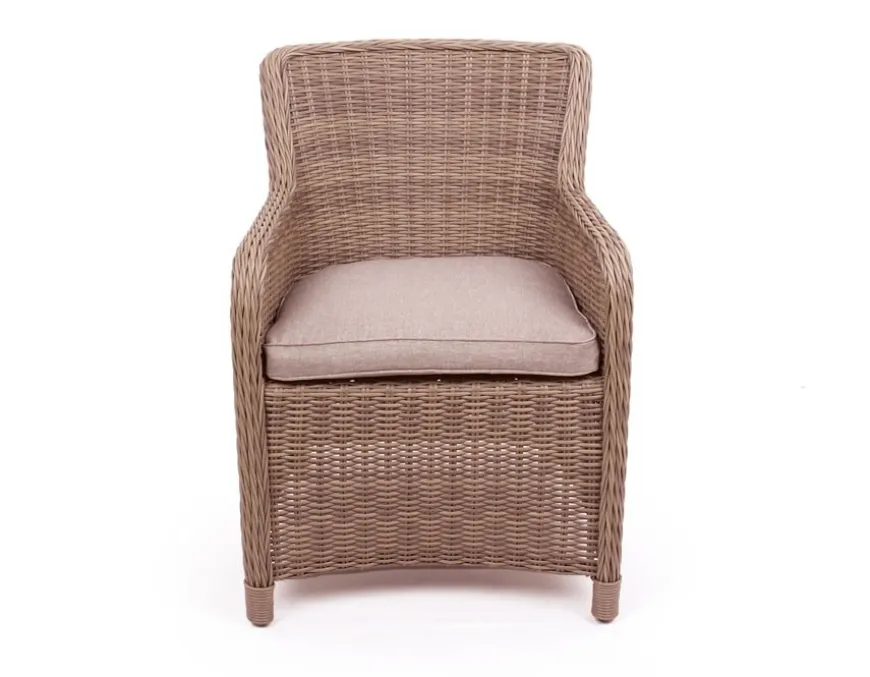 Rio Dusty Cafesæt m/2 spisestole - Ø 70 cm - m/vandafv. hynder