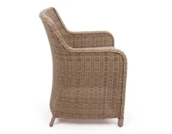Rio Dusty Cafesæt m/2 spisestole - Ø 70 cm - m/vandafv. hynder
