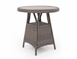 Rio Grå Cafesæt m/2 loungestole - Ø 70 cm - m/vandafv. hynder