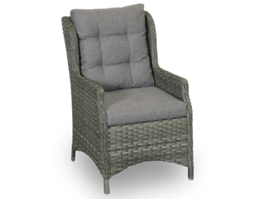 Rio Grå Havemøbelsæt m/6 loungestole - 94x210 cm - m/vandafv. hynder