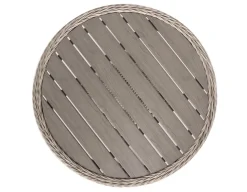 Rio Lys Grå Cafesæt m/2 spisestole - Ø 70 cm - m/vandafv. hynder