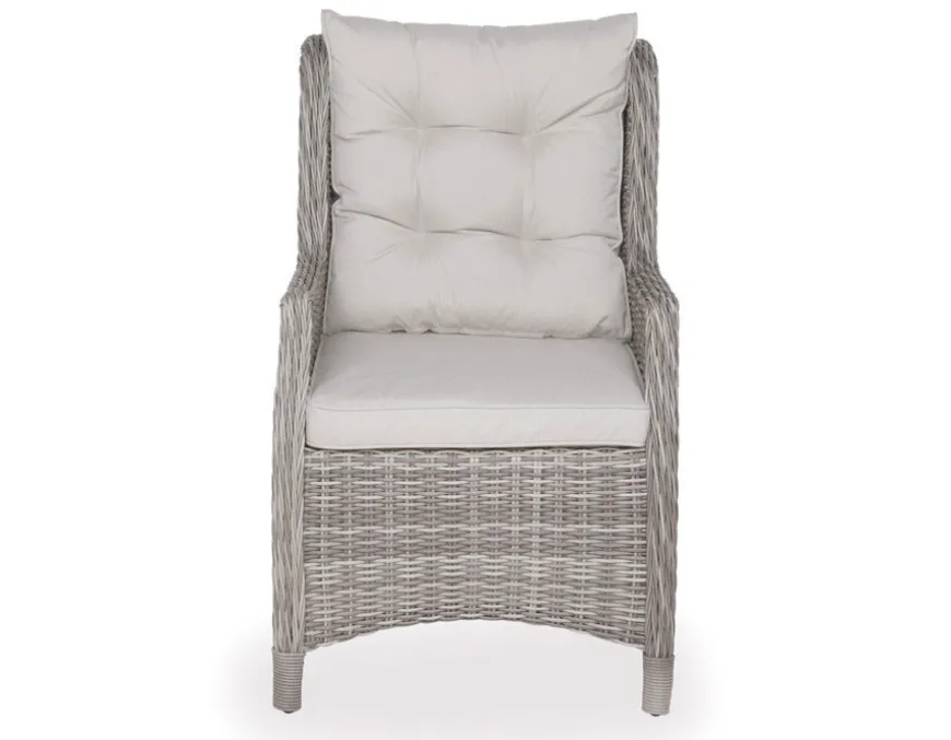 Rio Lys Grå Havemøbelsæt m/6 loungestole - 94x210 cm - m/vandafv. hynder