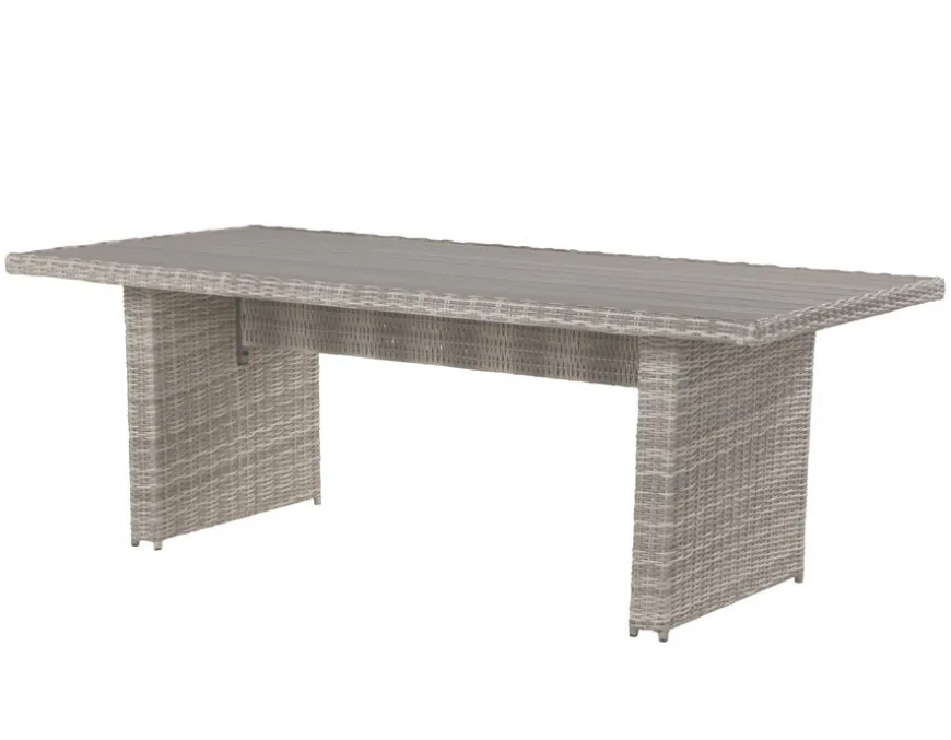 Rio Lys Grå Havemøbelsæt m/6 pos stole - 94x210 cm